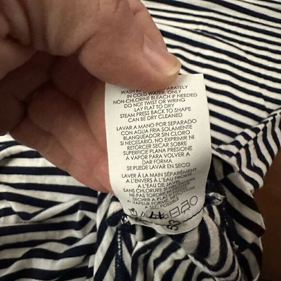 CAbi 5064 Boat Stripe Long Sleeve Asymmetrical Tunic Tee Size M - Picture 11 of 11